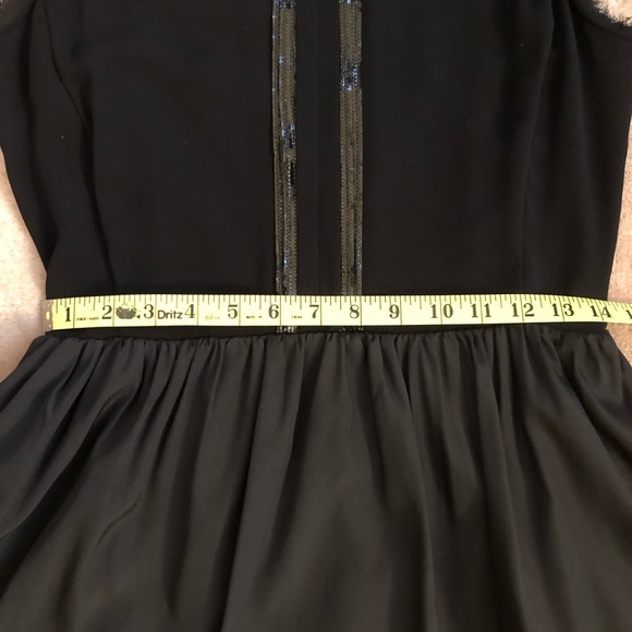 Jessica Simpson Fit & Flare Black Dress Tulle Sz 6 - Picture 5 of 8
